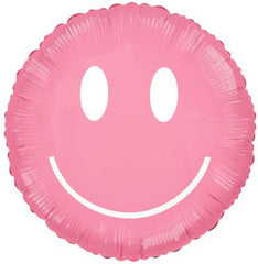 Pink Happy Face Foil Balloon - Pretty Day