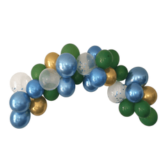 Forest Green Gold and Blue Balloon Garland Kit S3162 - Pretty Day