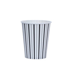 Black and White Fine Stripes Cups (Set of 8)S5205 - Pretty Day