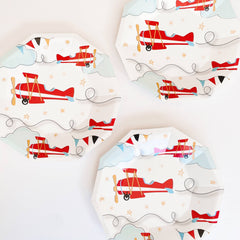 Airplane Small Plates (Set of 8) S8042 - Pretty Day