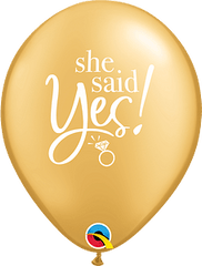 11" She Said Yes! Latex Balloon B079 - Pretty Day