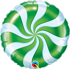 Green Peppermint Swirl Christmas Candy Balloon S3139 - Pretty Day
