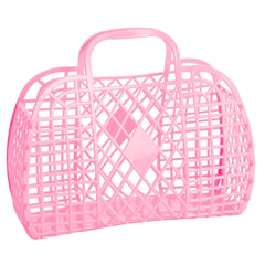 Sun Jellies Retro Basket Large- Bubblegum Pink - Pretty Day