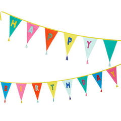 Rainbow Happy Birthday Fabric Bunting - 3m S8081 - Pretty Day