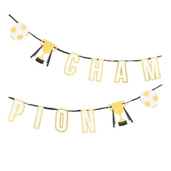 Soccer Party Champion Banner Garland S1075 - Pretty Day