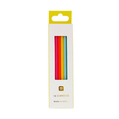 Tall Rainbow Birthday Candles - 16 Pack S8093 - Pretty Day