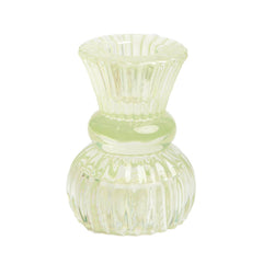 Small Light Green Glass Candle Holder S5175 - Pretty Day
