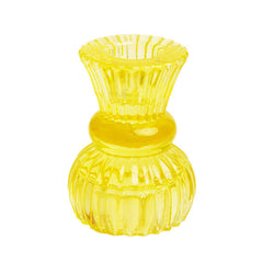 Small Yellow Glass Candle Holder S9152 - Pretty Day