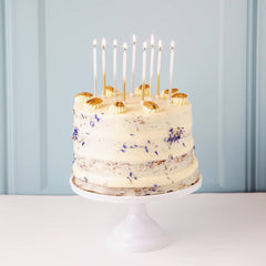 White and Gold Birthday Candles - 16 Pack S1145 - Pretty Day