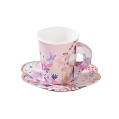 Disposable Tea Cup and Saucer Set S7093 - Pretty Day