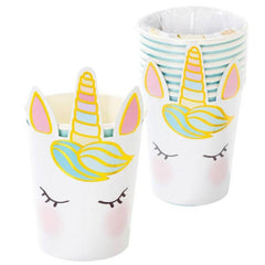 We Heart Unicorns Face Paper Party Cups - Pack of 8 S9313 - Pretty Day
