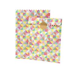 Bright Geometric Party Time Treat Bags - Pack of 10 S8091 - Pretty Day