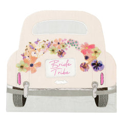 Bridal Shower 'Bride Tribe' Car Shaped Napkins - 16 Pack S5128 - Pretty Day