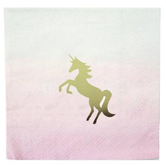 Ombre Pastel Unicorn Napkins- Small S2130 - Pretty Day