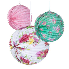 Floral Paper Honeycomb Lanterns - 3 Pack S7062 - Pretty Day