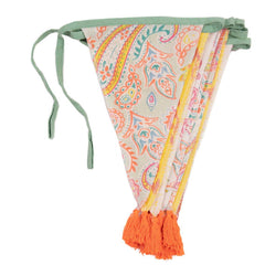Boho Paisley Fabric Bunting Decoration 10ft S9263 - Pretty Day