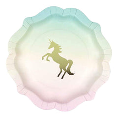 Ombre Pastel Unicorn Plates - Small S3126 S3127 - Pretty Day