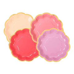 Rose Pink Party Plates - 12 Pack S2186 - Pretty Day