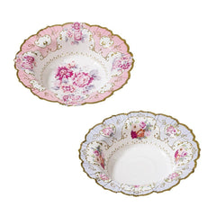 Truly Scrumptious Floral Paper Bowls - 12 Pack S9329 S9330 - Pretty Day