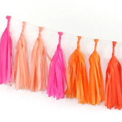 Bright Orange and Pink Tissue Tassel Kit S7068 - Pretty Day