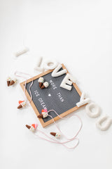I LOVE YOU - Wool Letter Garland - White S1052 - Pretty Day