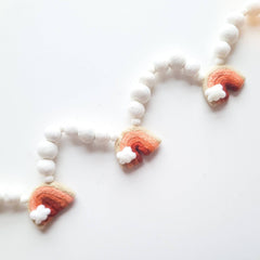 Rainbow Clouds Felt Ball Garland S0168 - Pretty Day